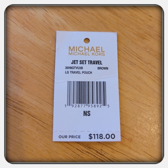 EUC Woman's Michael kors Brown Large Jet Set Travel Pouch - Picture 7 of 7